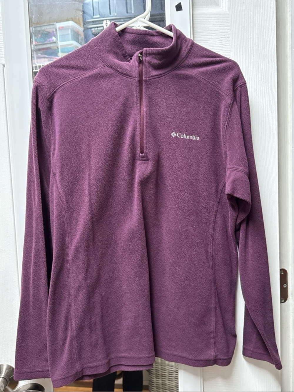 Columbia Deep Plum Half-Zip Fleece Pullover